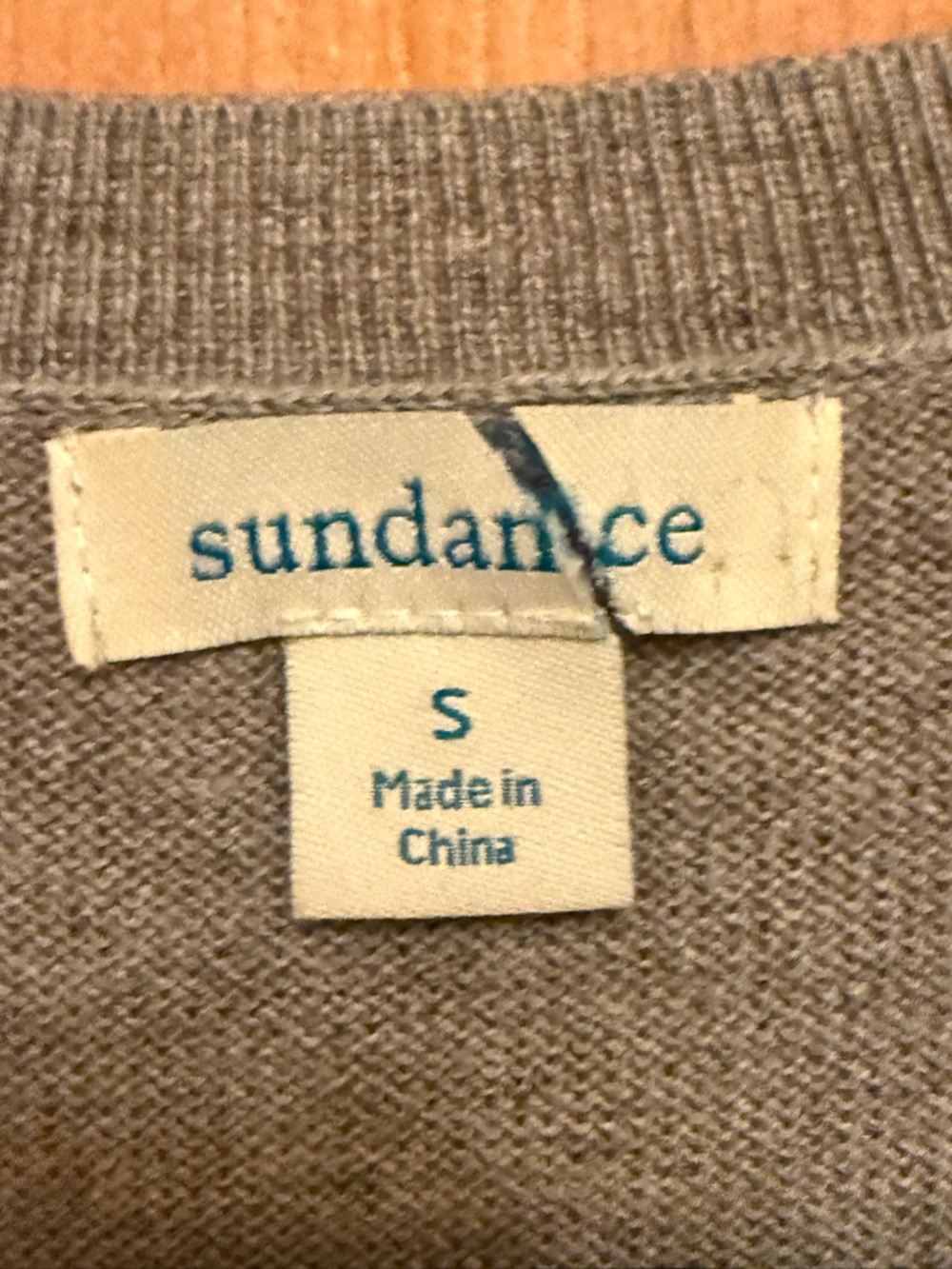 Sundance Women's Floral Embroidered Beaded Gray Cardigan Wool & Cotton Blend - Picture 5 of 6